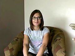 J15 Young Amateur With Glasses Masturbates Amateur Porno Video
