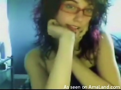Teen Babe Wearing Glasses Loves Teasing Horny Fellas Via Webcam Amateur Porno Video